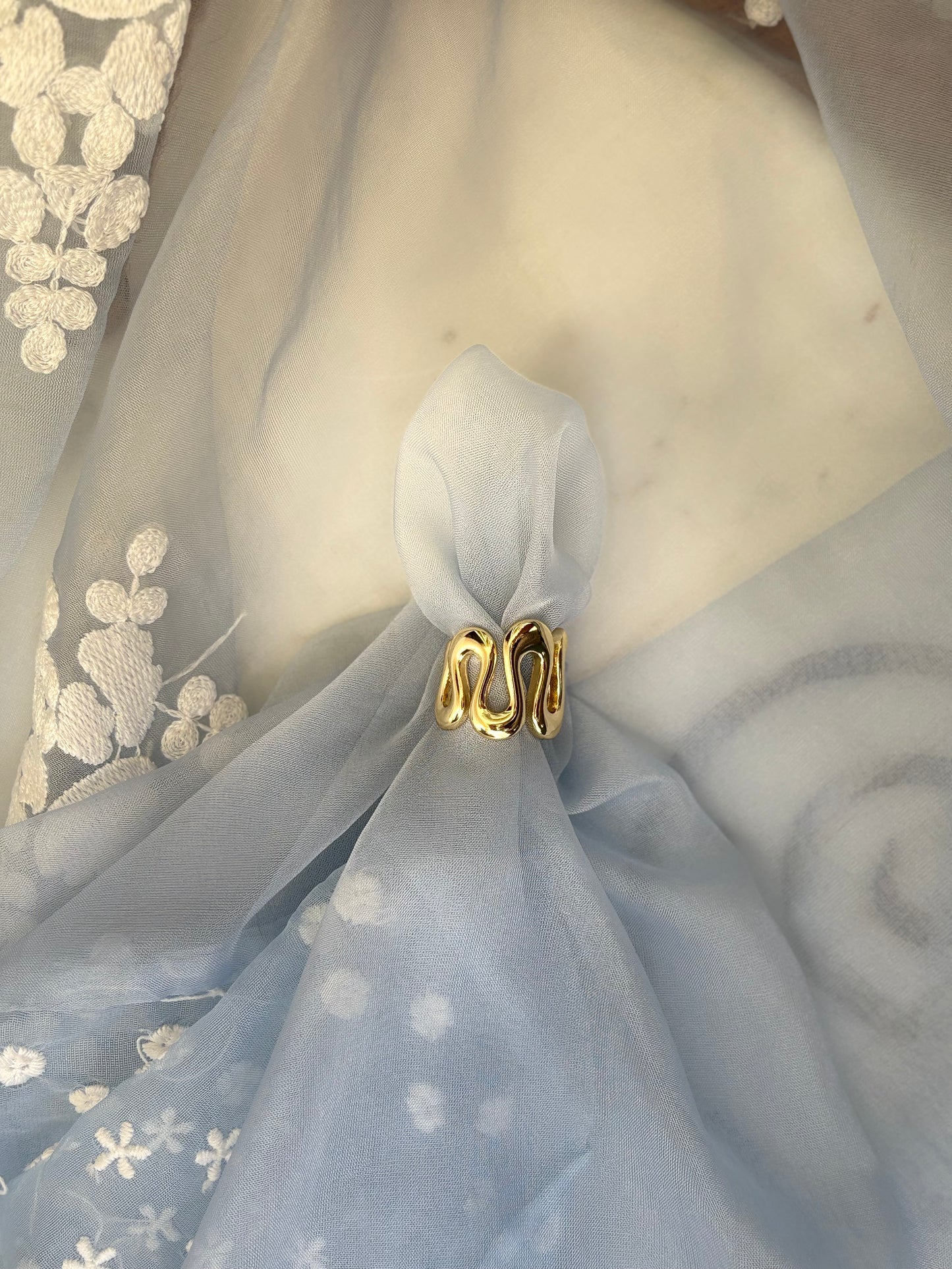 Golden Wave Ring