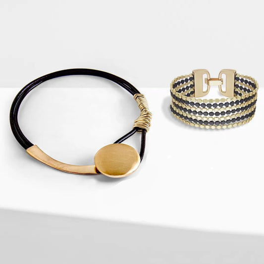 Ebony and Gold on your Neck and Wrist