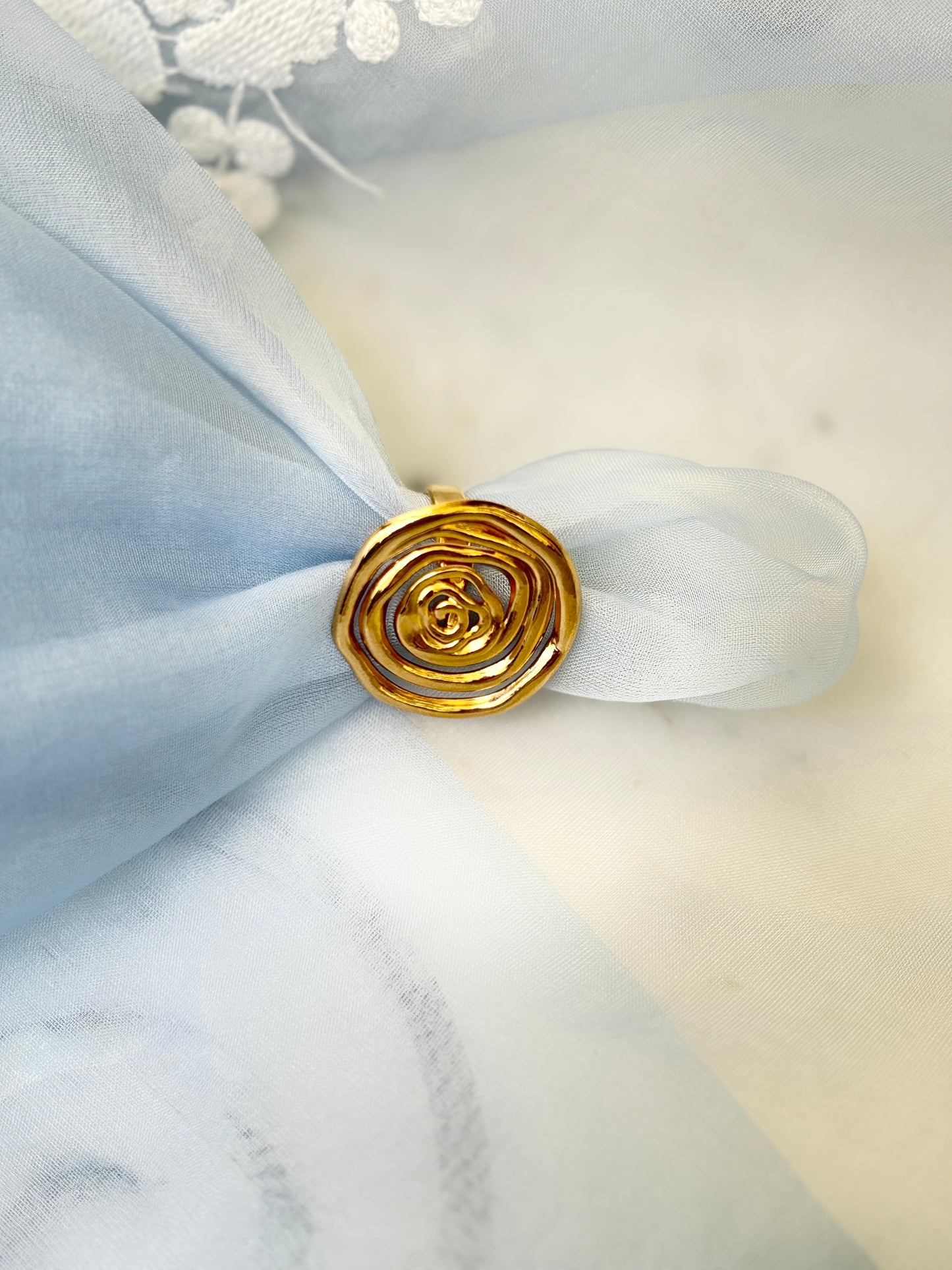 Golden Swirl Ring