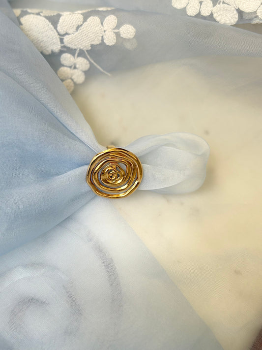 Golden Swirl Ring