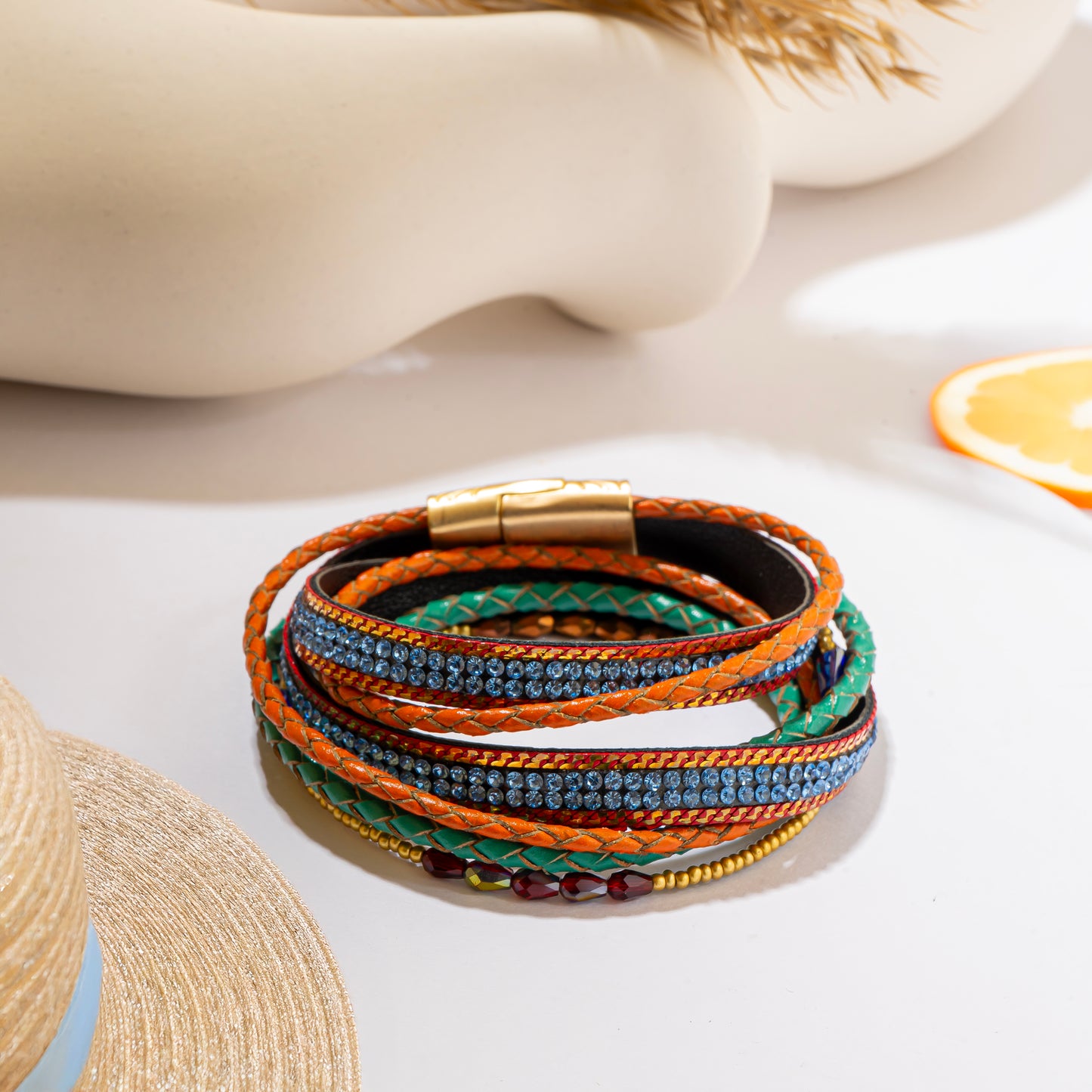 Emily Multi Colour Leather bracelet
