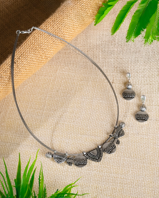 Ethnic Silver Necklace