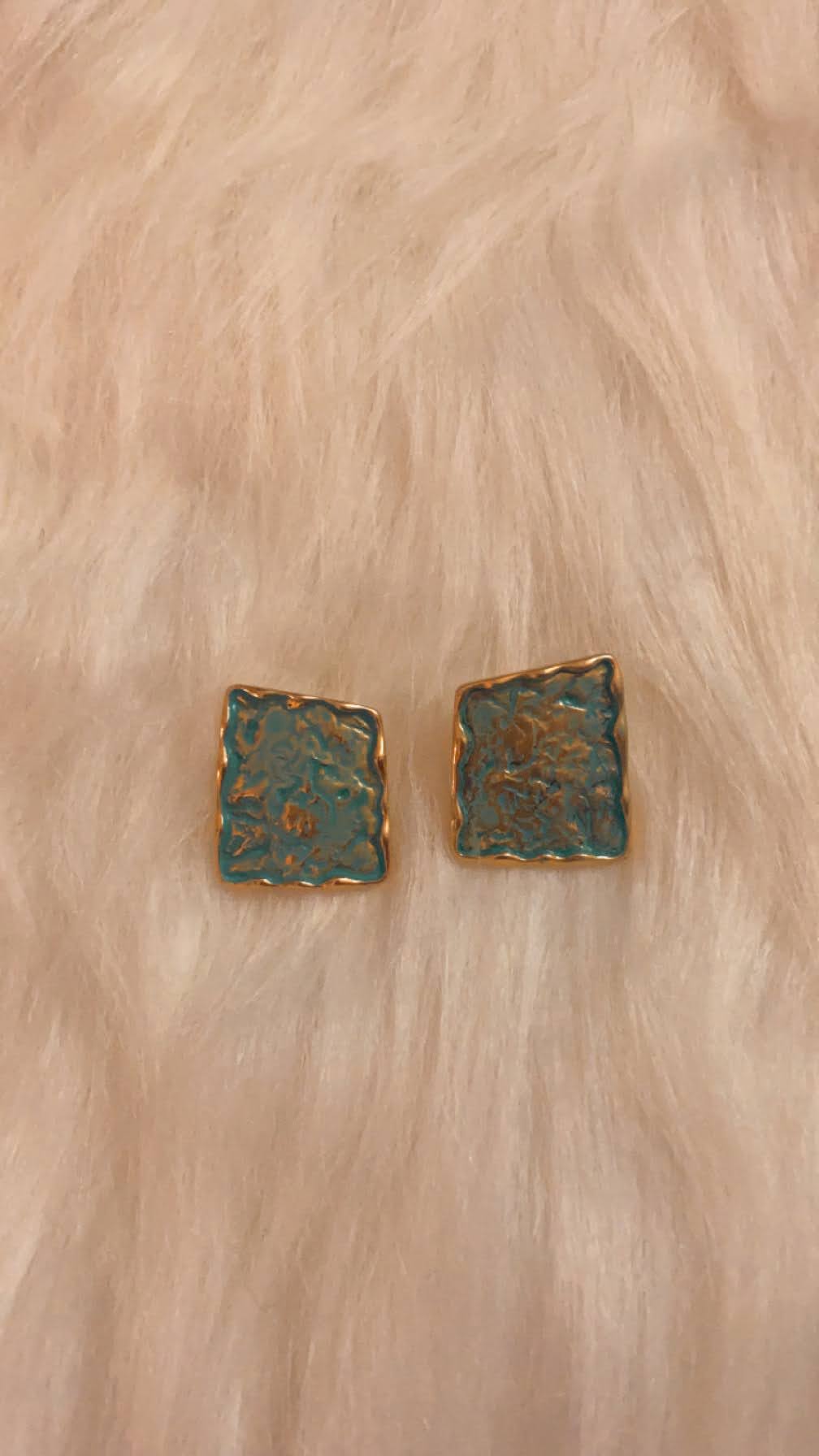 Turquoise Lava Earrings