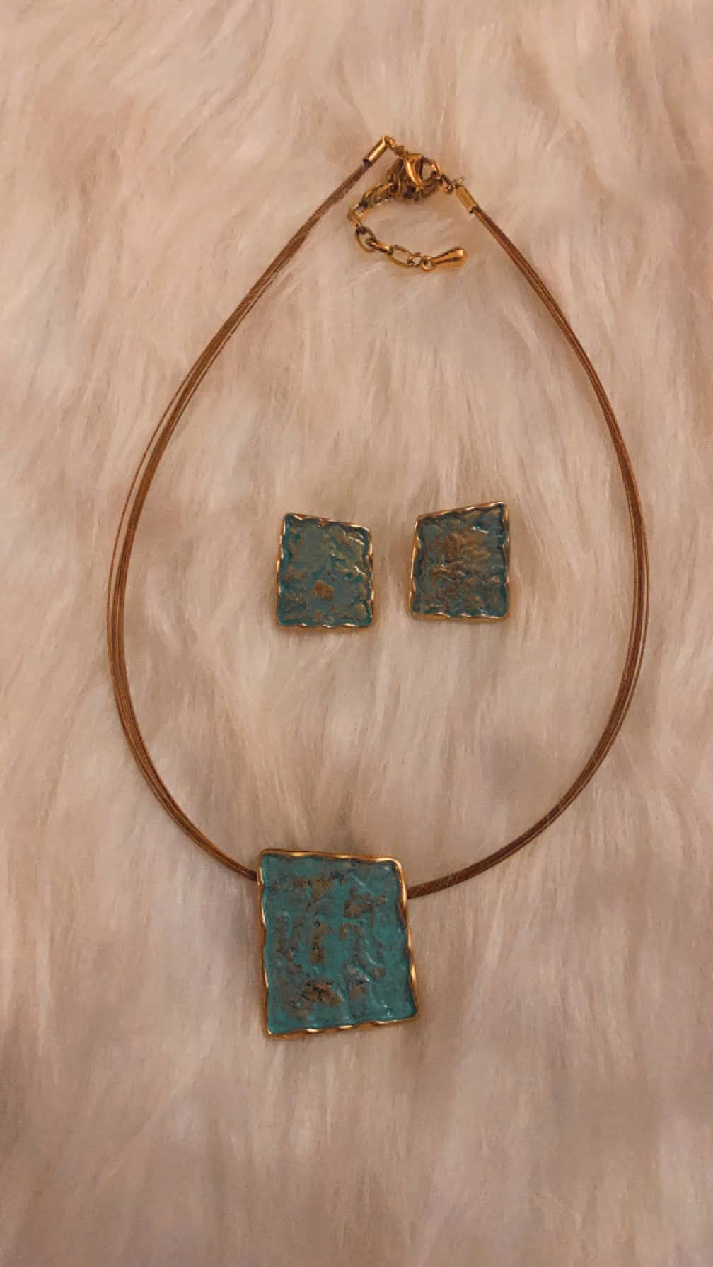 Turquoise Lava Earrings