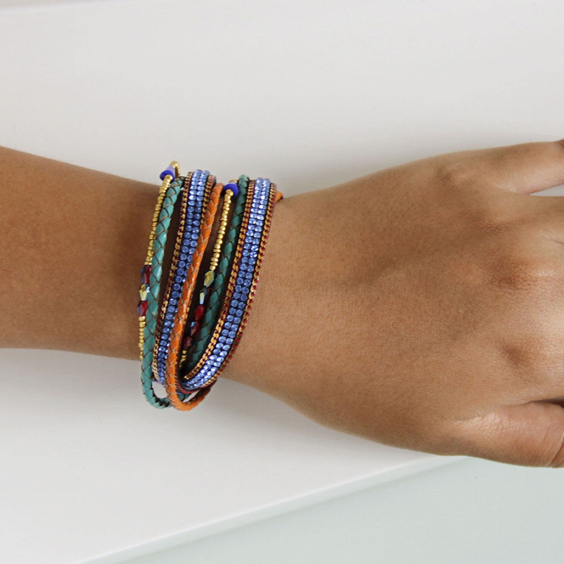 Emily Multi Colour Leather bracelet