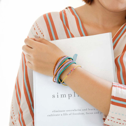 Emily Multi Colour Leather bracelet