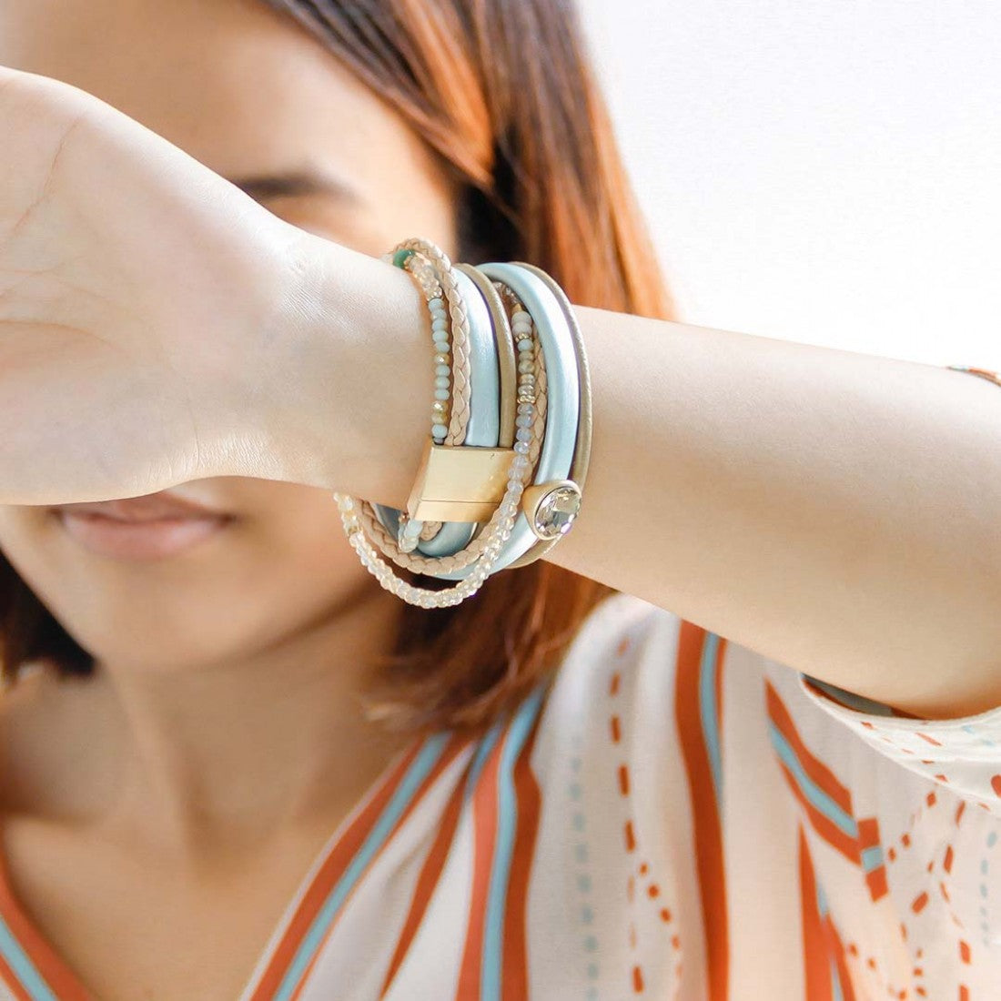 Turquoise Leather Bracelet